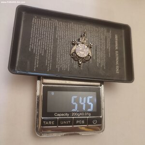 Сер. жетон "Орловское Общество Велосипедистов" 2й приз 1895г