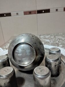 Графин и 6 стопок 1890 г. Ag 84°