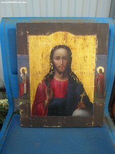 Икона Господь Вседержитель. сусальное золото родной огромный