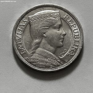 Монета Латвия 5 лат 1931 год Милда Серебро ОТЛИЧНЫЕ!