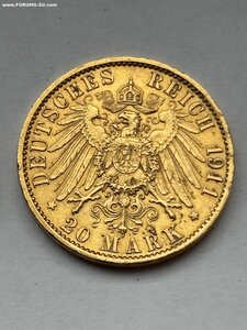 20 марок 1910 года и 20 марок 1911 года