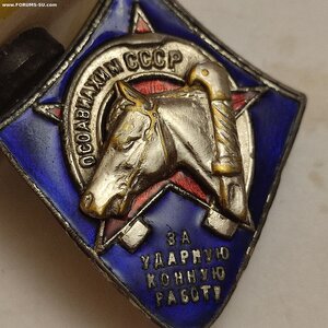 Знак Оссовиахим За Ударную Конную Работу 1934-1941г.