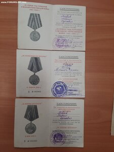 Справки на Кривой Рог и Новый Буг, удост. на 3 медали +