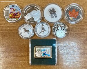 Серебряные инвестиционные монеты. 11 монет одним лотом.