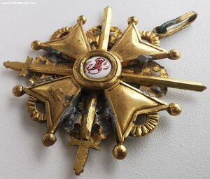 Св. Станислава 2 ст. с мечами. Бронза.