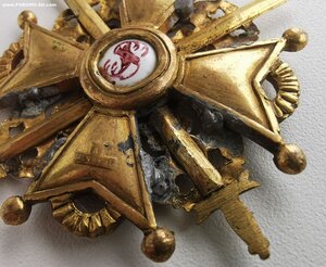 Св. Станислава 2 ст. с мечами. Бронза.