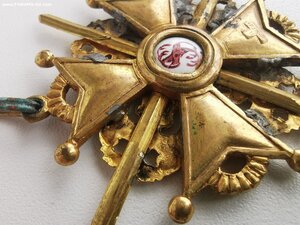 Св. Станислава 2 ст. с мечами. Бронза.