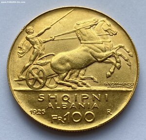Албания 100 франг ари 1926 года AMET ZOGU