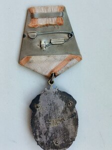 Орден знак почета, плоский, родная колодка, лента