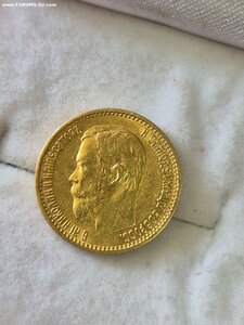 Монета 5 рублей 1898 год АГ Золото. Оригинал