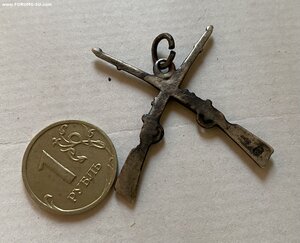 Жетон в серебре(84пр)___ЗА ОТЛИЧНУЮ СТРЕЛЬБУ из РУЖЬЯ____РИА
