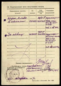 Орден славы 3 ст.