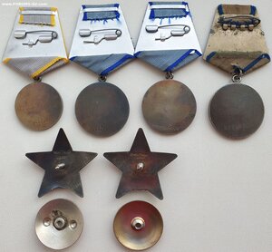 Четыре номерные награды по приказам 1943 год на сержанта !