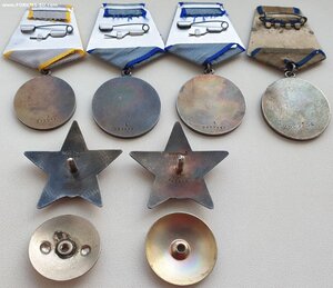 Четыре номерные награды по приказам 1943 год на сержанта !