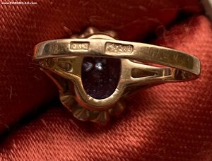Кольцо с камнем-1 , 583 пр, 4 гр.