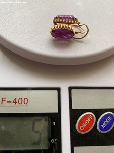 Серьги с камнями, 583 , 5 гр.