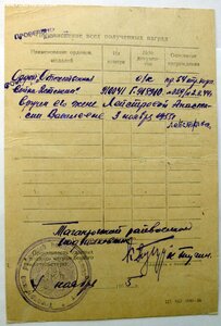 ОВ 2ст. № 910.041 посмертно. Поворот клейма. За В. Пруссию.