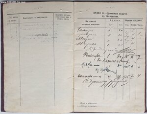 Служебная книжка краснофлотца Ельцина 1925 год