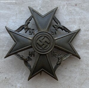 Испанский крест без мечей в бронзе