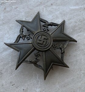 Испанский крест без мечей в бронзе