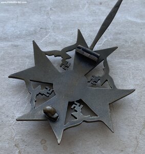 Испанский крест без мечей в бронзе