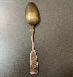 Ложка столовая. Серебро 84 проба. Царская Россия