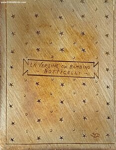 Миниатюра картины Боттичелли в золоте