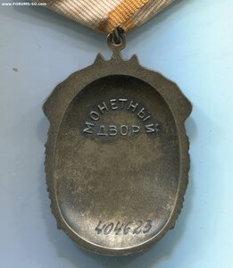 Знак Почета № 404623 (бор, без черты под номером)