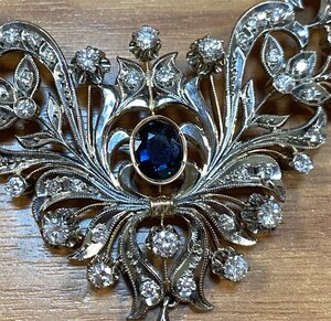 Бриллиантовое колье. 583 проба со звездой. Очень дорого.