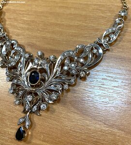 Бриллиантовое колье. 583 проба со звездой. Очень дорого.