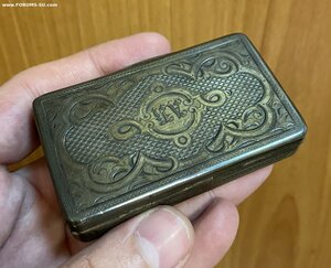 Серебряная табакерка 1878 год.