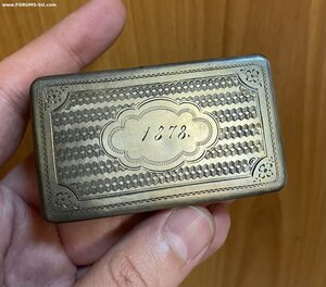 Серебряная табакерка 1878 год.