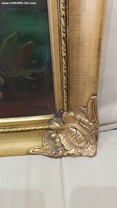 Картина натюрморт. 1920-1930 год. Западная Европа. С подпись