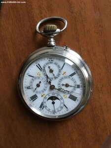 Карманные часы, полный календарь, лунник, состояние