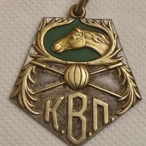 Жетон Серебро-золото, Конное Поло 1913год