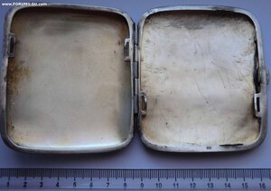 Портсигар в стиле НЮ, серебро 139,8 гр.