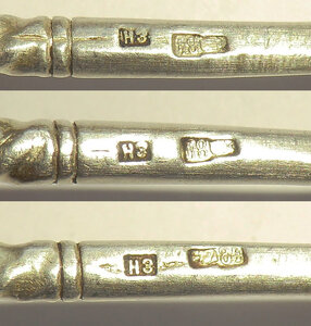 Ложки десертные, эмали, Ag84, мастер Николай Зверев