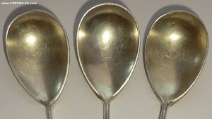 Ложки десертные, эмали, Ag84, мастер Николай Зверев