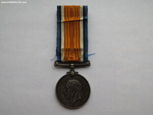 Британская Военная Медаль - 1914-1918. Серебро. Британия.