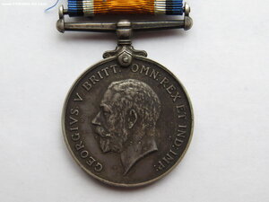 Британская Военная Медаль - 1914-1918. Серебро. Британия.