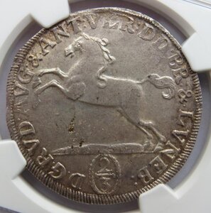 2/3 талера 1697 - Брауншвейг-Вольфенбюттель. NGC MS 62.