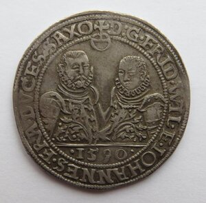 1/2 талера 1590 г. - Саксония. Редкость!