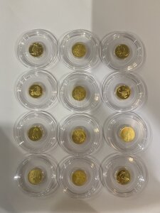 25 рублей ЗНАКИ ЗОДИАКА. Золото 12шт полный комплект