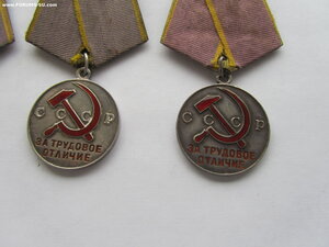 4 медали ЗТО сточеное ухо.