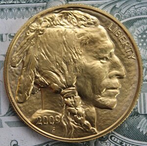 50 долларов 2009 F, Баффало. США 1oz 999.9 золото