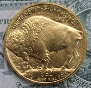50 долларов 2009 F, Баффало. США 1oz 999.9 золото