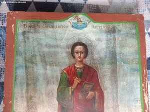 Храмовая, ростовая Икона  Св. Пантелеимон Целитель, 72\49см