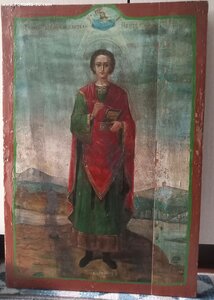 Храмовая, ростовая Икона  Св. Пантелеимон Целитель, 72\49см