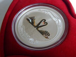 Ниуэ 2 доллара 2009 г. Любовь драгоценна. Чёрные лебеди.