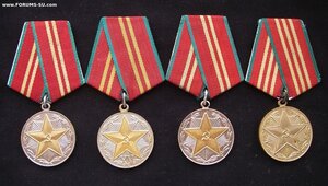 4 медали за выслугу лет, разные